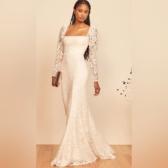 Reformation Annika white lace wedding dress NWT - Picture 2 of 10